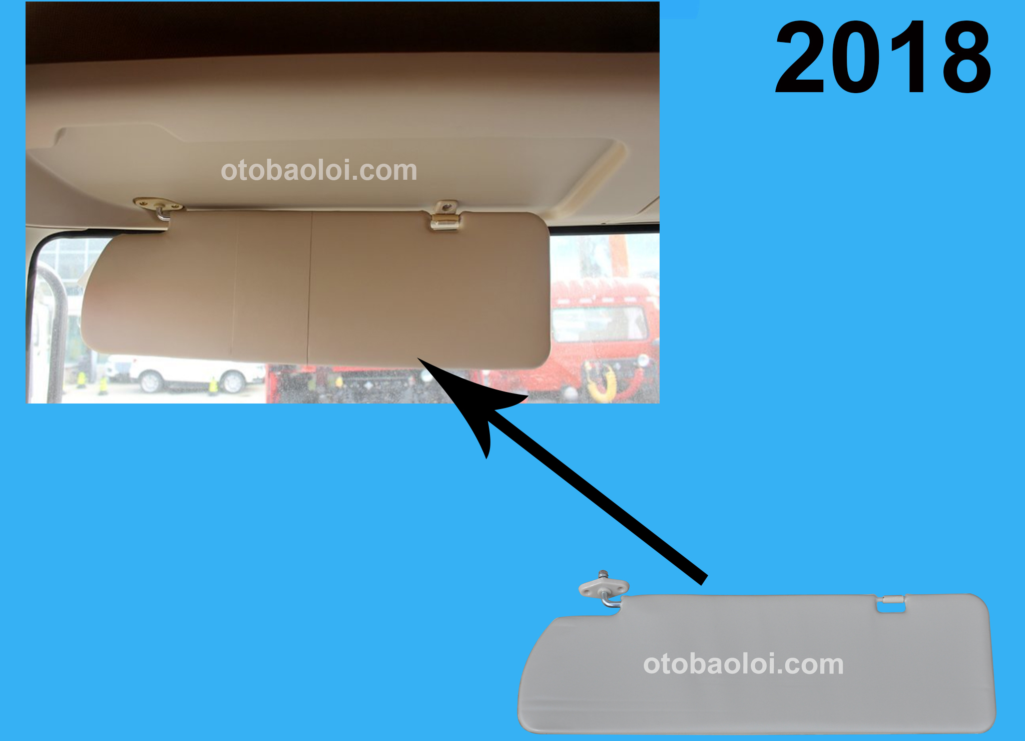 Chắn nắng trong cabin HH 8 tan R