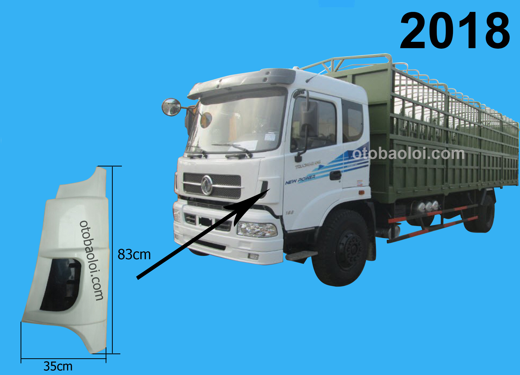 Ốp gió có gờ L 35cm TG8Tan