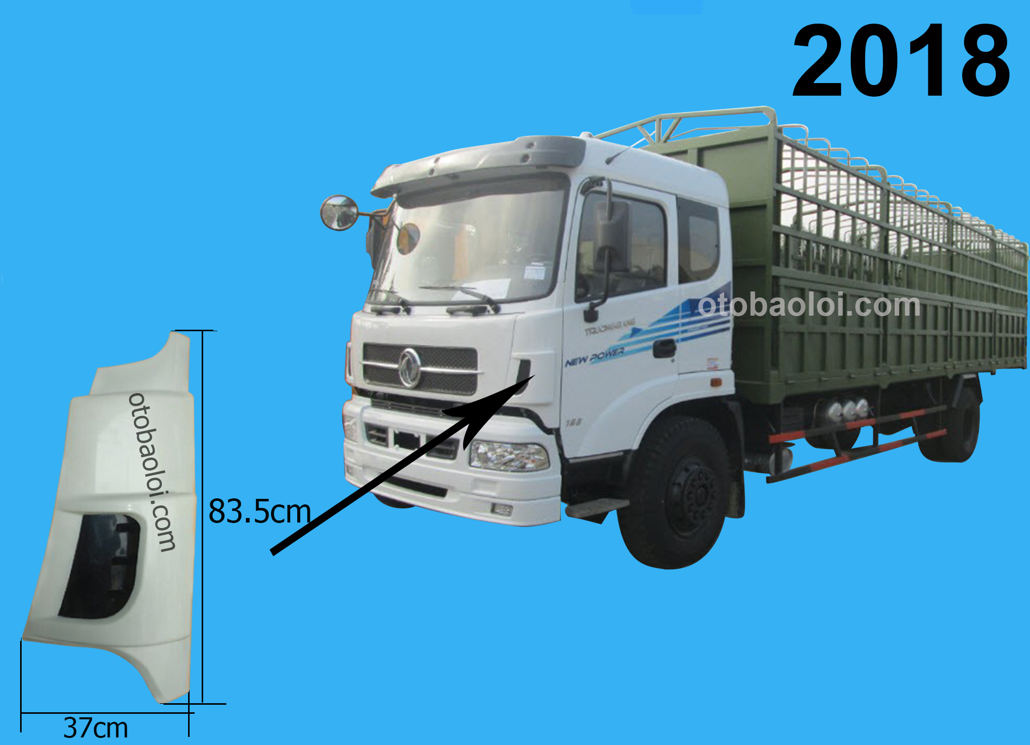 Ốp gió có gờ L 37cm TG8Tan