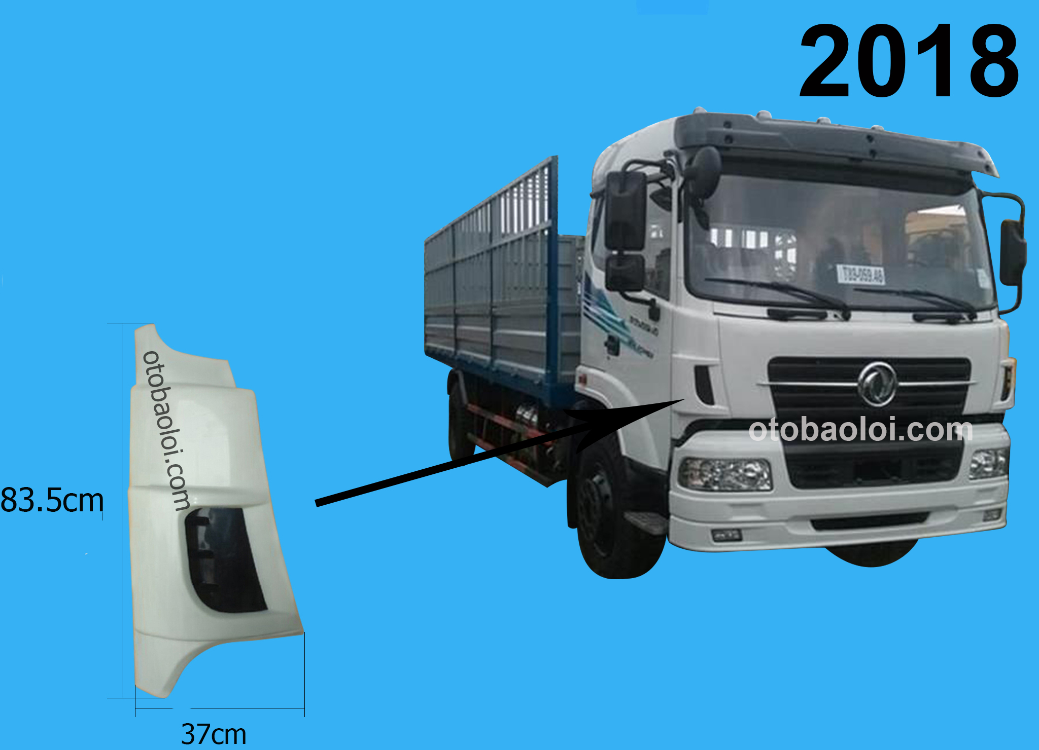 Ốp gió có gờ R 37cm TG8Tan