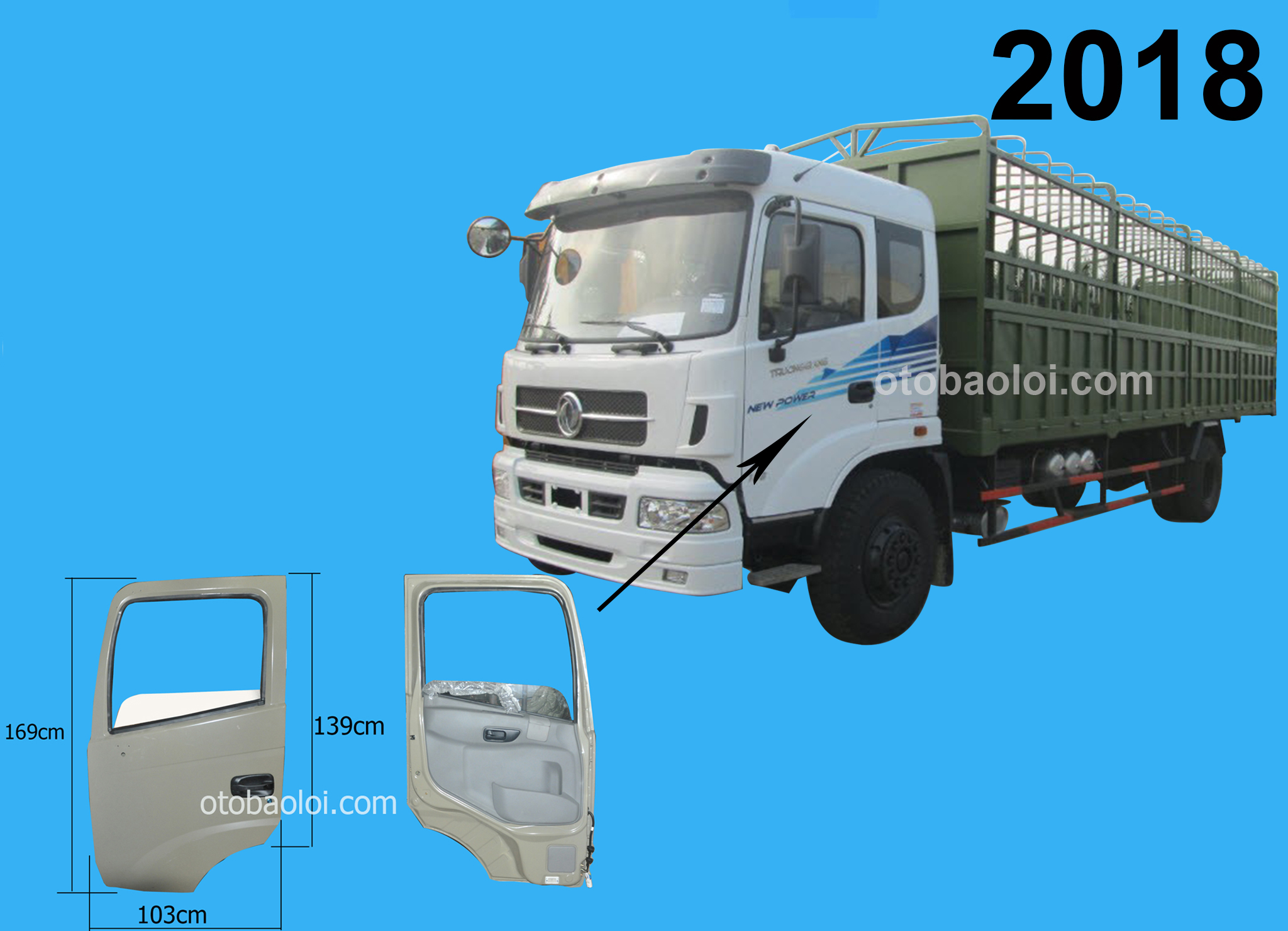 Cánh cửa tổng thành DF Trường Giang 8 tấn L