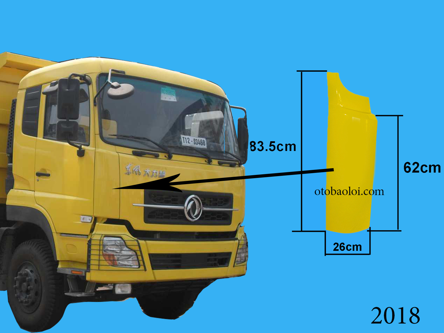 Ốp gió xe DF ben R .