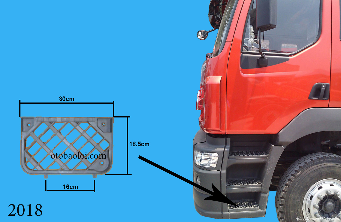 Bậc lên xuống dưới bên lái  BL507