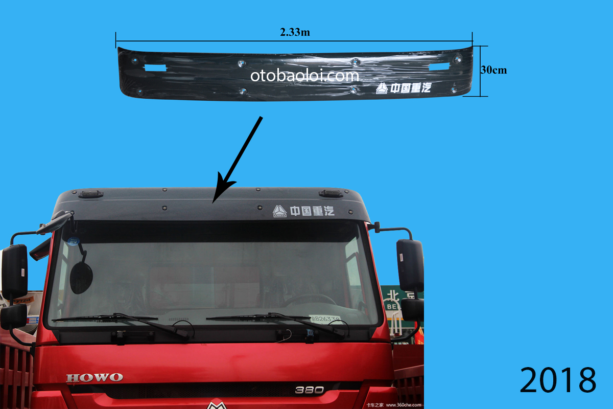 Chắn nắng howo 2008 HW (loại thường)