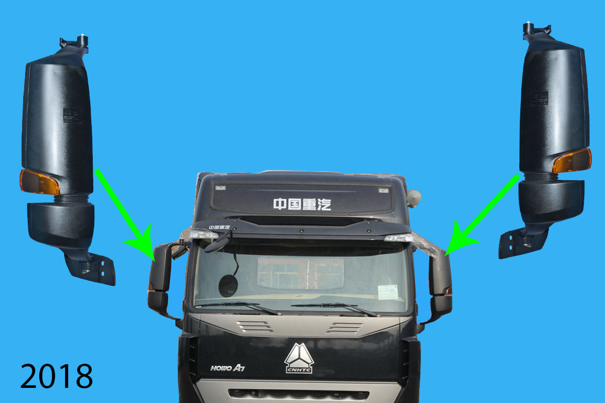 Gương đời mới Howo A7 R (gương mập chân ngắn)