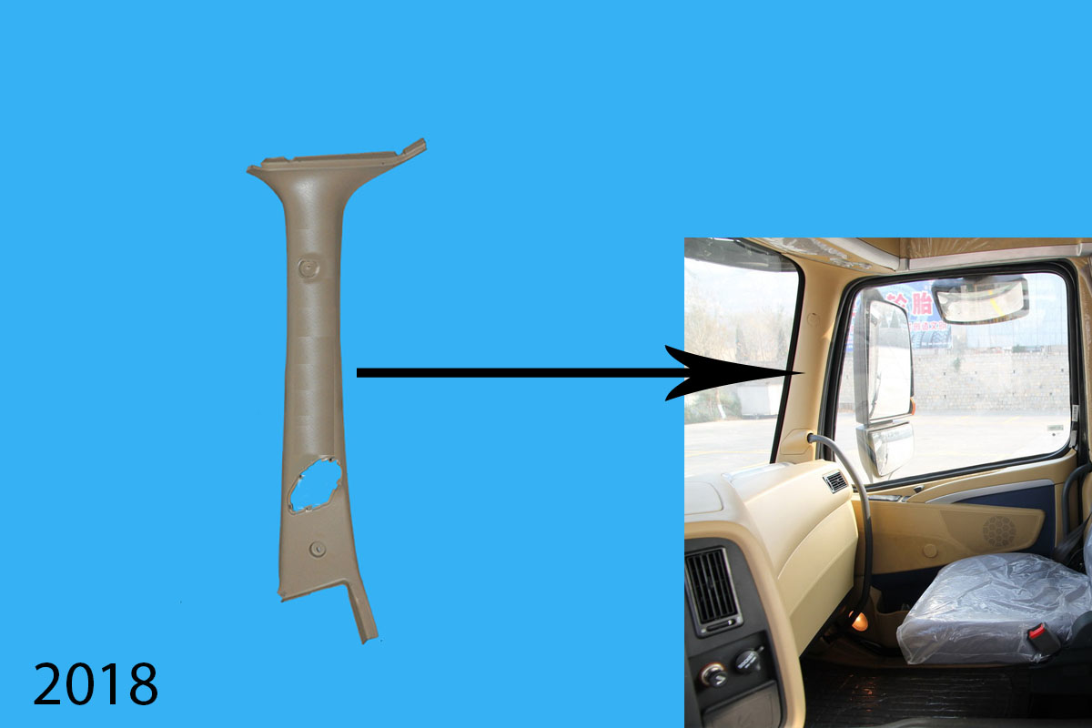 Trụ kính phía trong màu ghi Howo A7 L