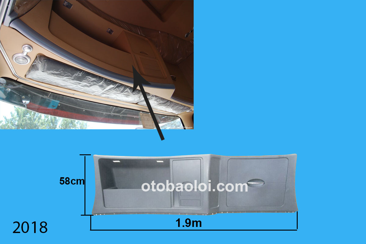 Cốp đồ nóc cao màu ghi Howo A7