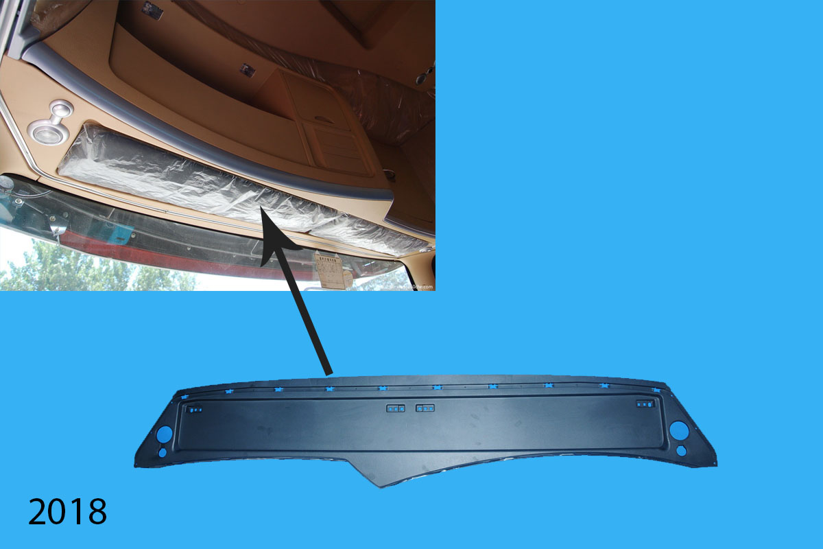 Nắp  cốp đồ nóc cao màu ghi Howo A7