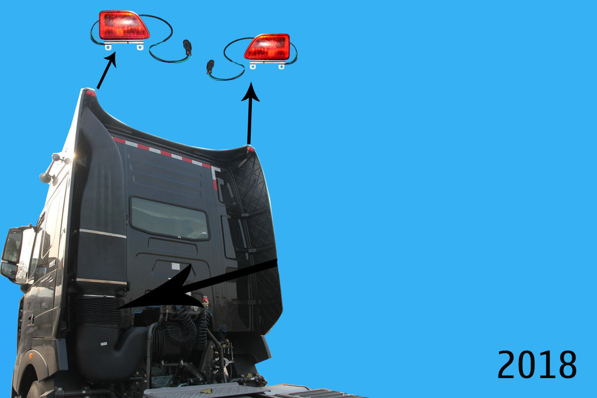 Đèn lướt gió bên Howo A7 R