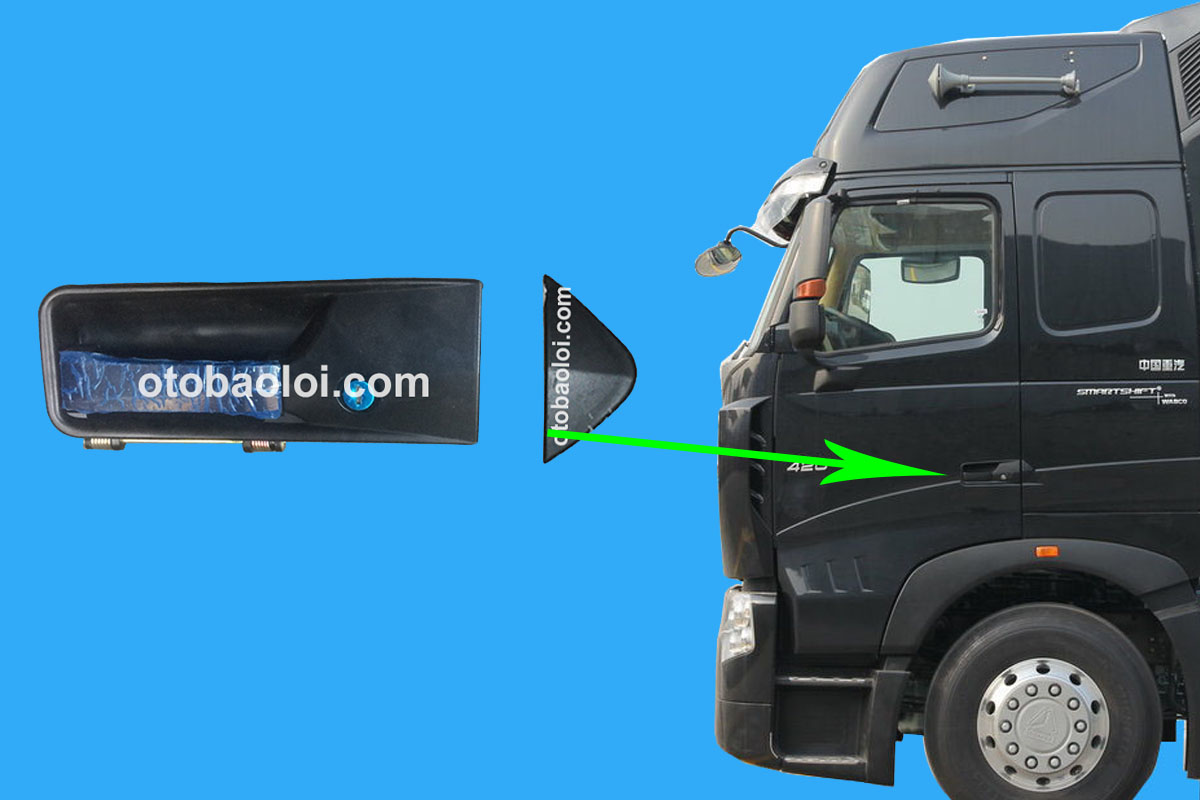 Tay mở cửa ngoài L Howo A7