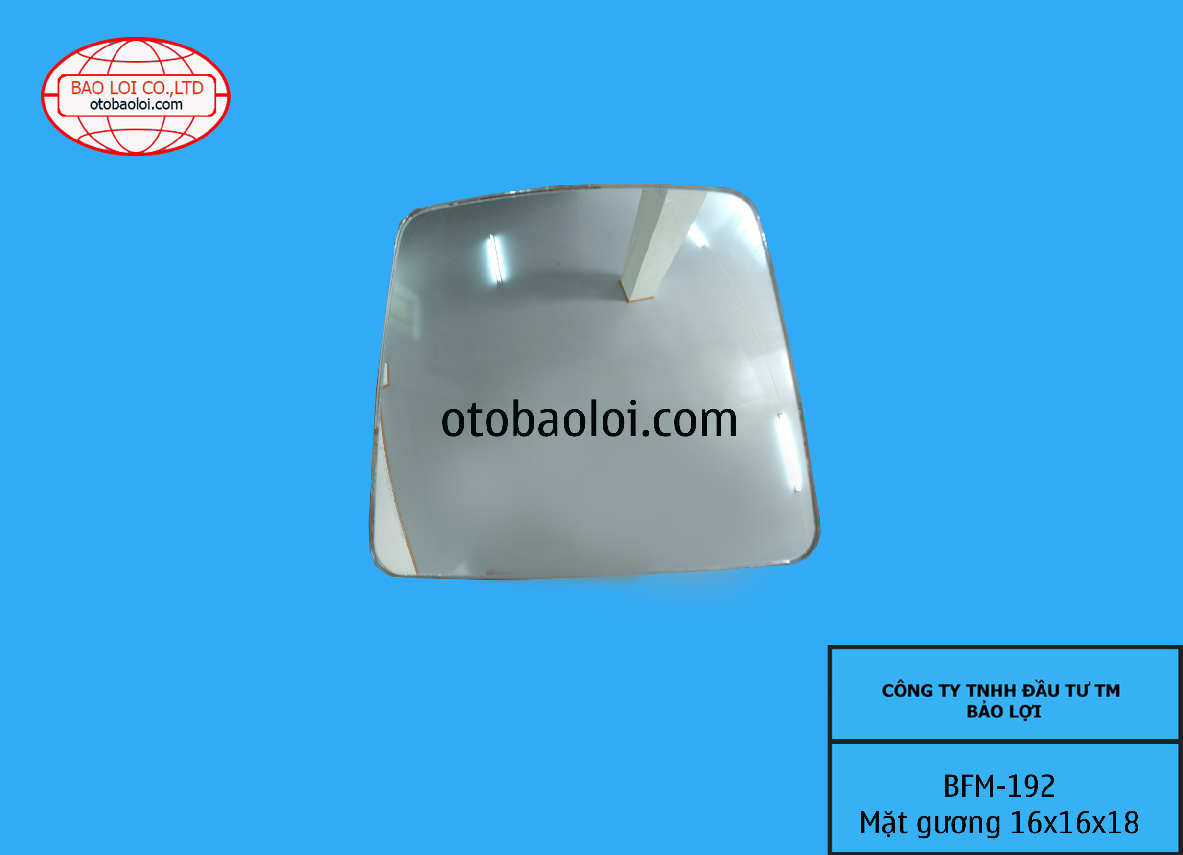 Mặt gương 16x16x18 (gương vuông MF)