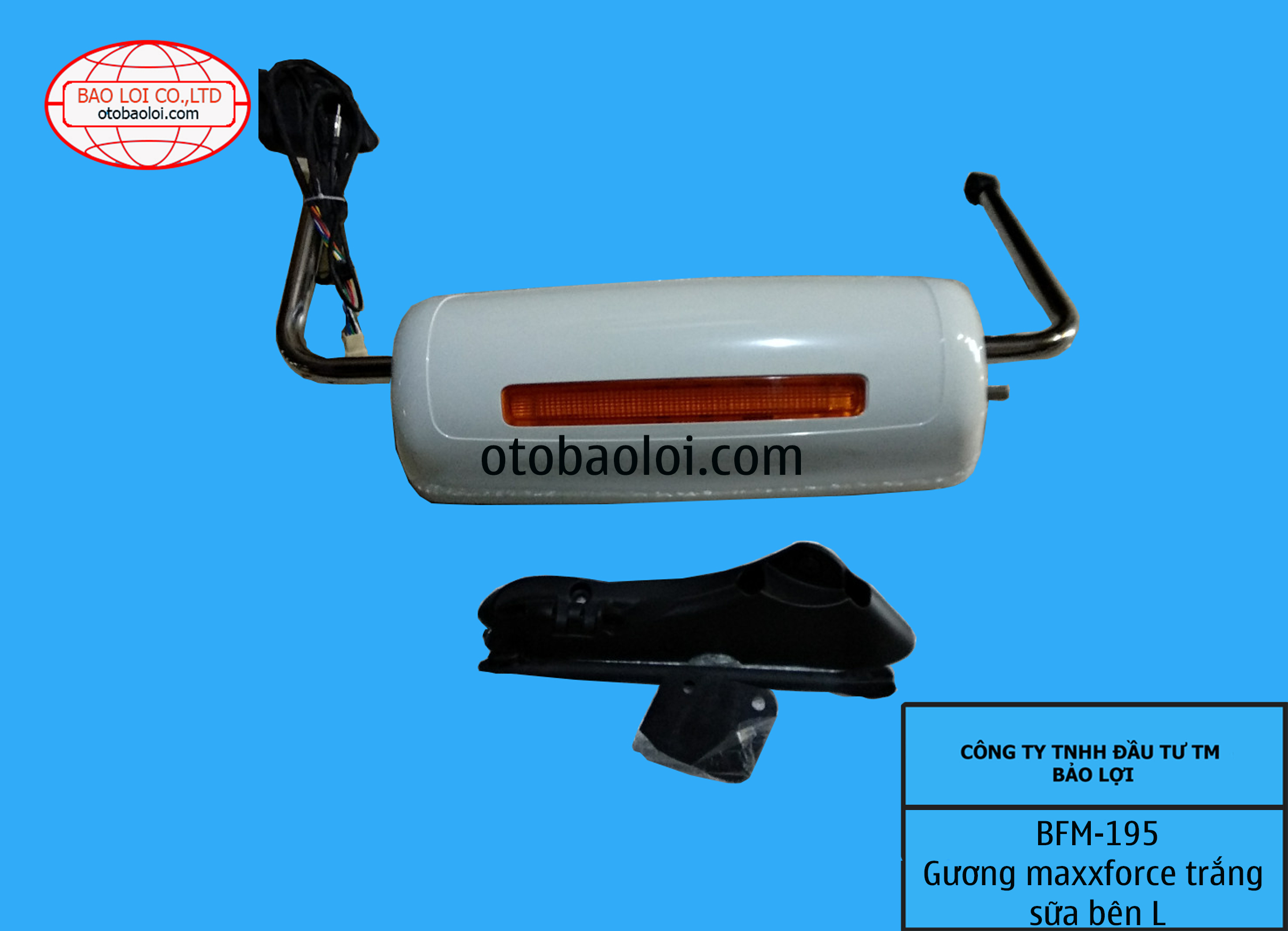 Gương maxxforce nhua den bên L