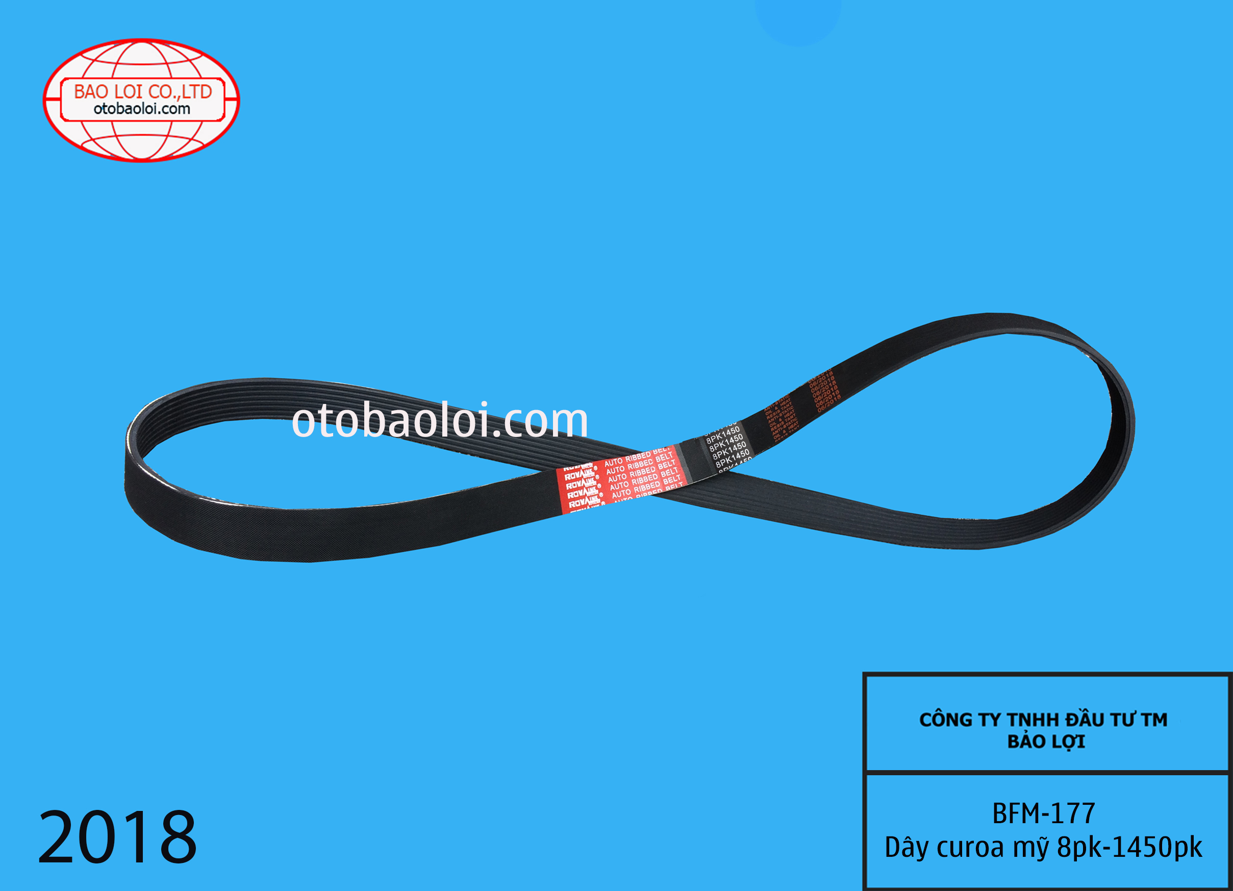 Dây curoa mỹ  8pk-1450pk