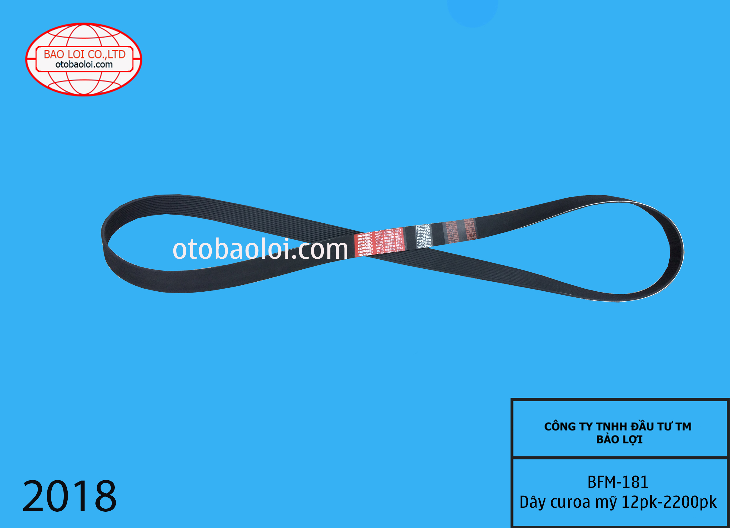 Dây curoa mỹ 12pk-2200pk