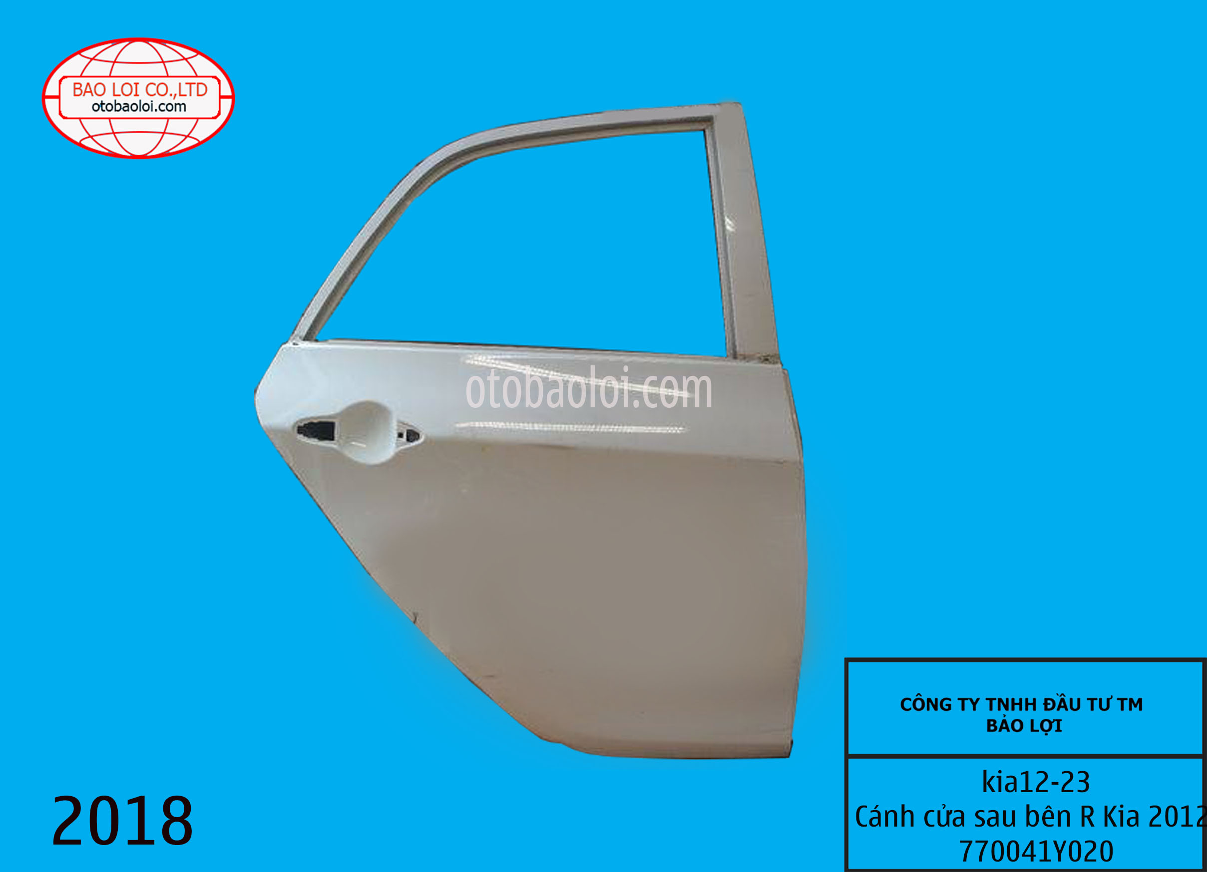 Cánh cửa sau bên R Kia 2012 770041Y020