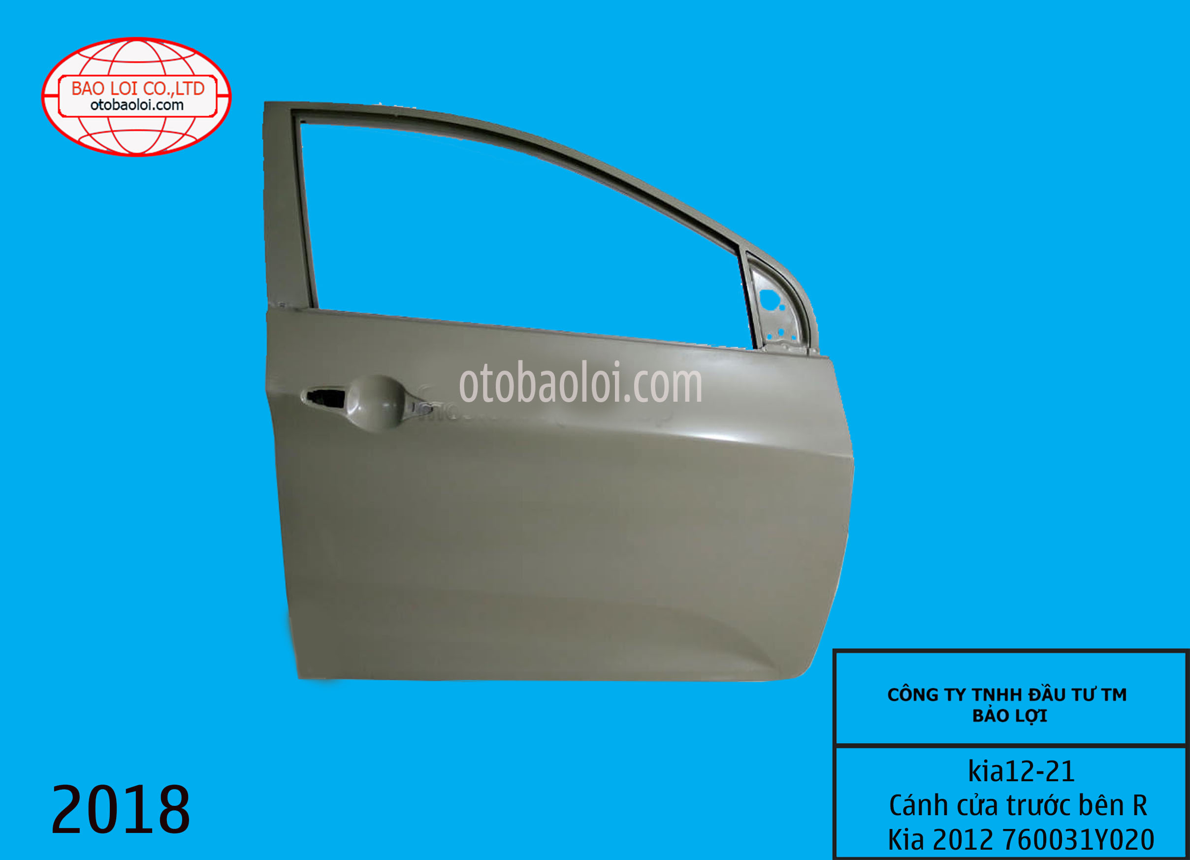 Cánh cửa trước bên R Kia 2012 760031Y020