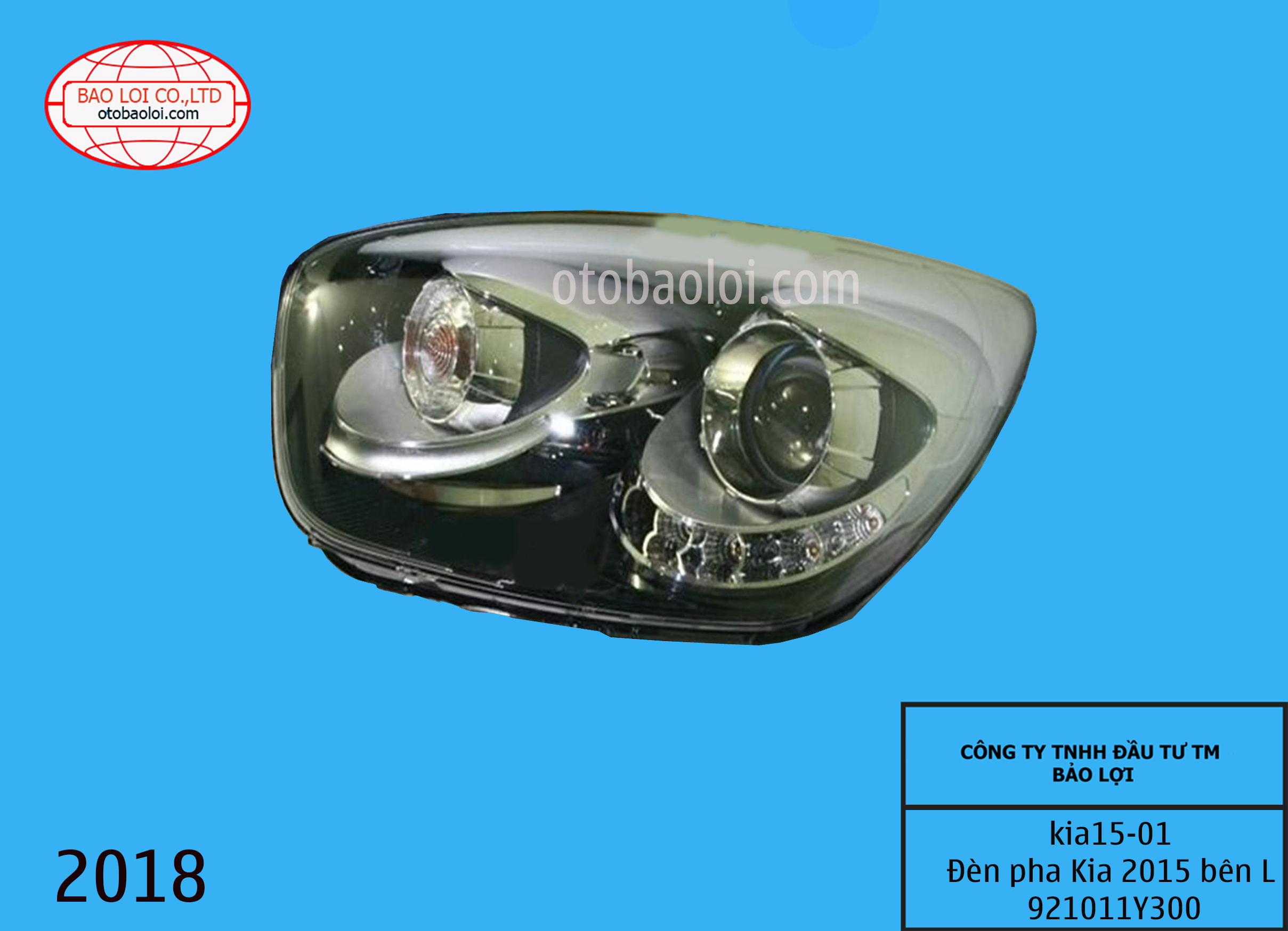 Đèn pha Kia 2015 bên L 921011Y300