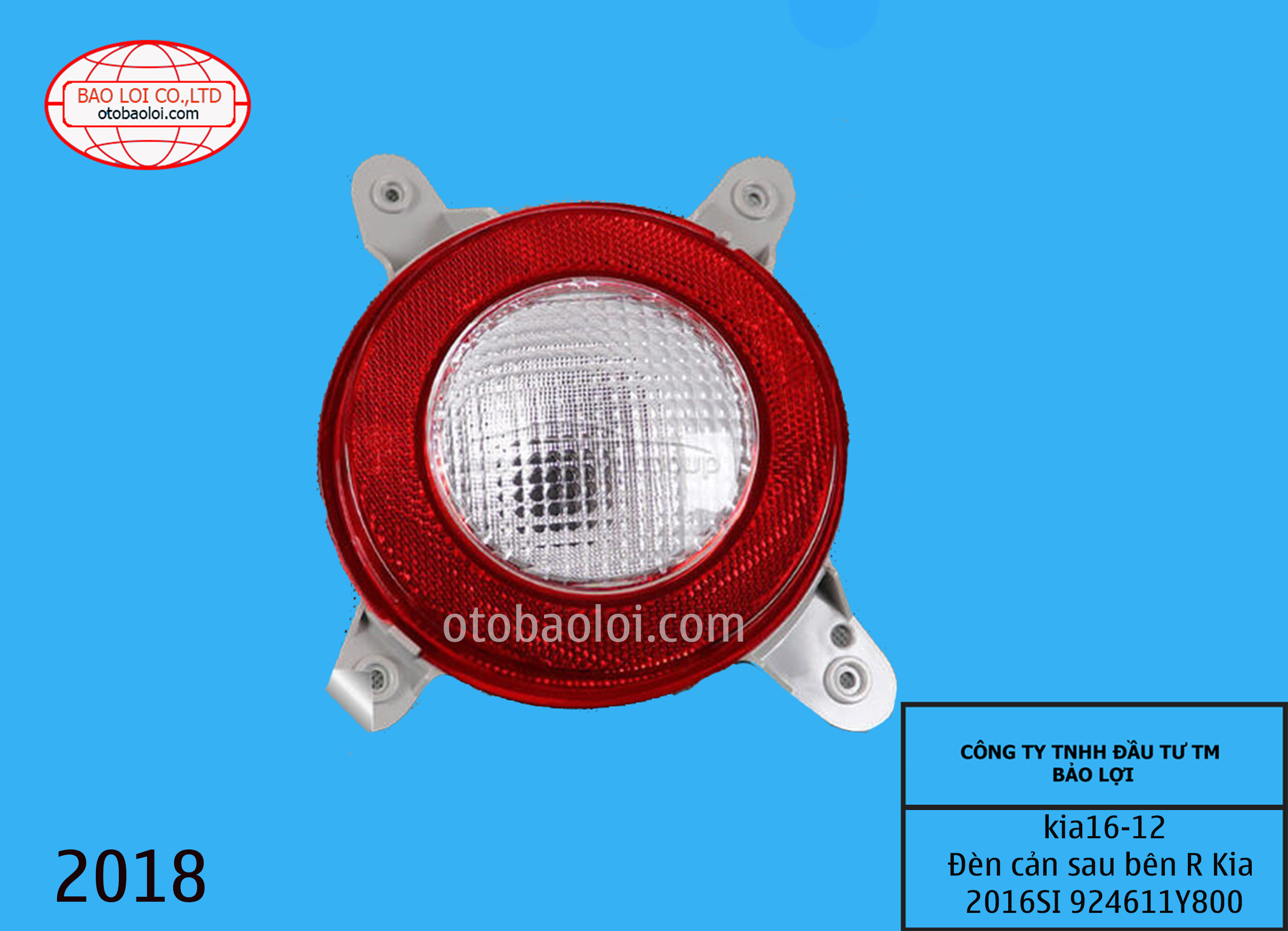 Đèn cản sau bên R Kia 2016SI 924611Y800