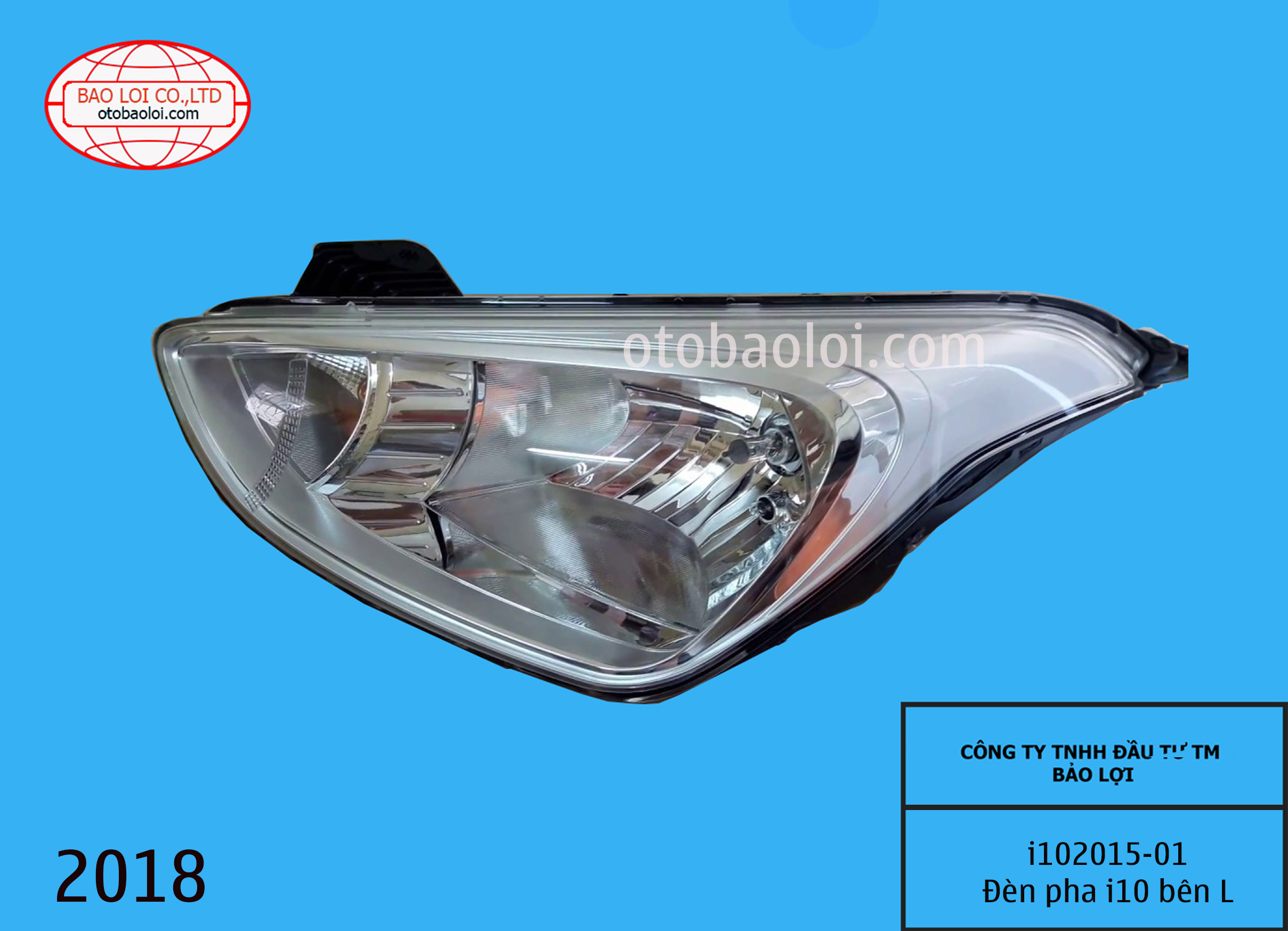 Đèn pha i10 2017 bên LH