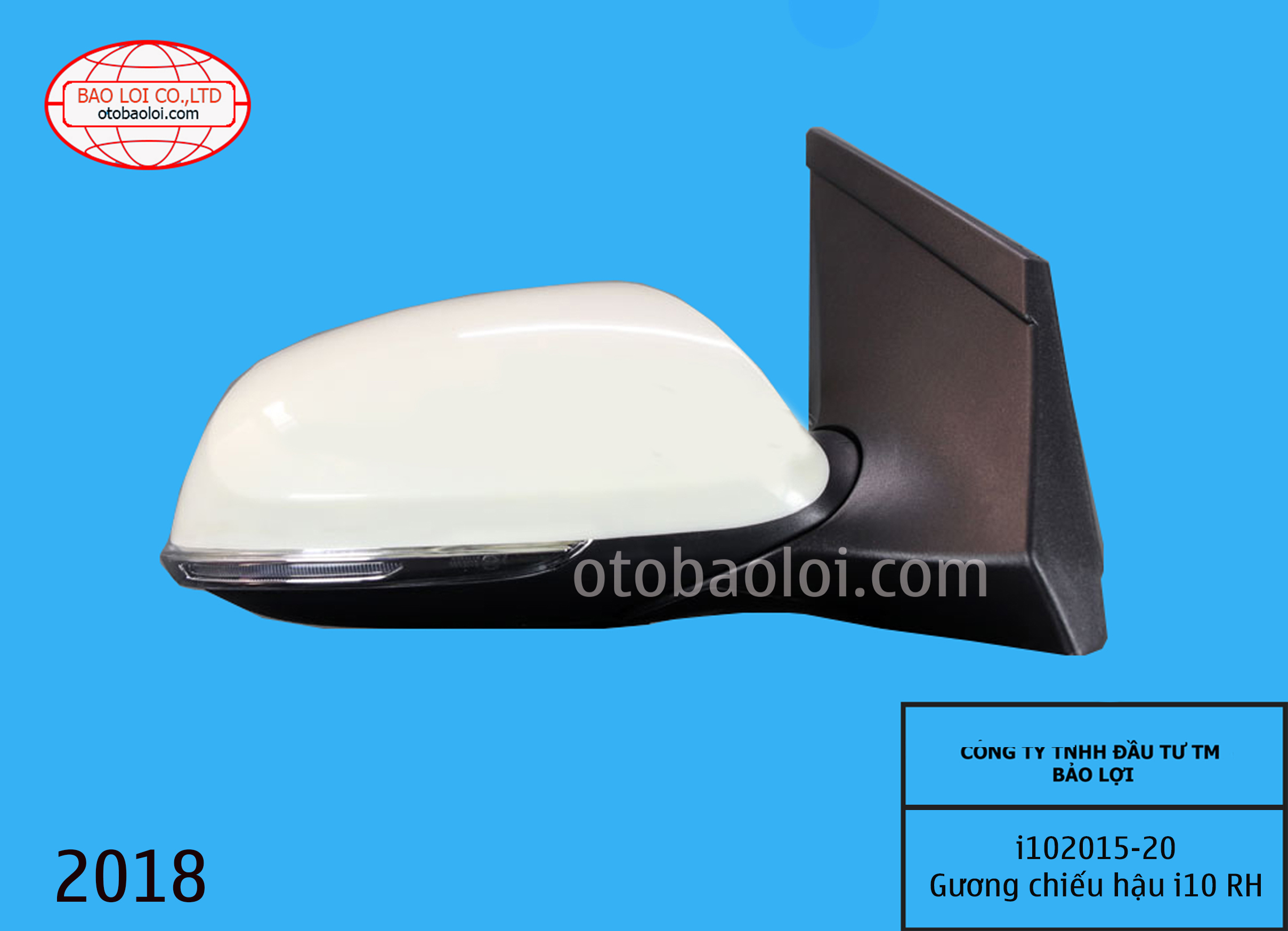 Gương chiếu hậu i10 bên R