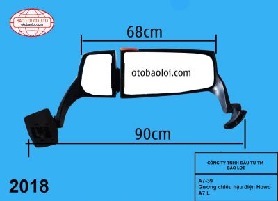 Gương điện mat béo chân dài Howo A7 L
