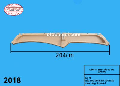 Nắp cốp đựng đồ nóc thấp màu vàng Howo A7