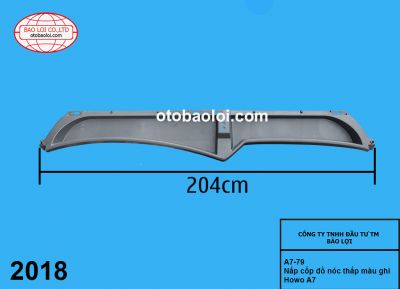 Nắp  cốp đồ nóc cao màu ghi Howo A7