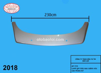 Lướt gió trên sau cabin nóc cao Howo A7
