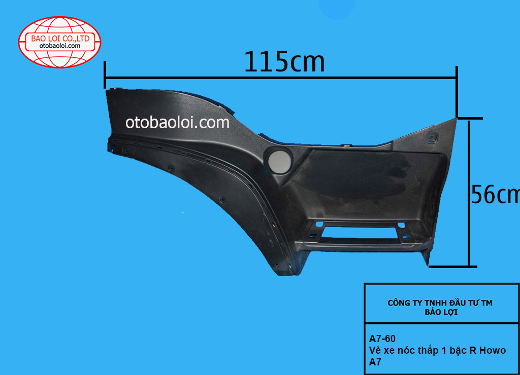 Vè xe nóc thấp 1 bậc R Howo A7