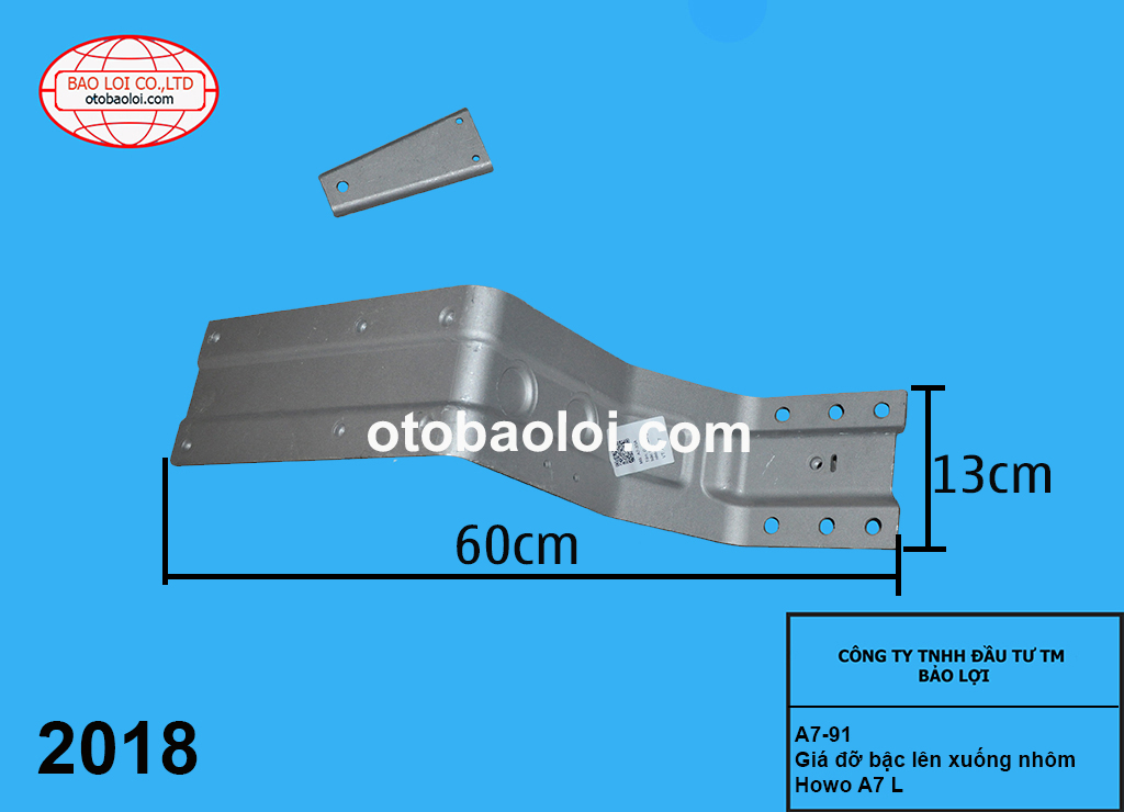Giá đỡ bậc lên xuống nhôm Howo A7 L