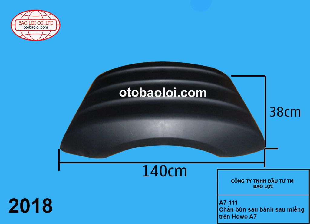 Chắn bùn sau bánh sau miếng trên Howo A7