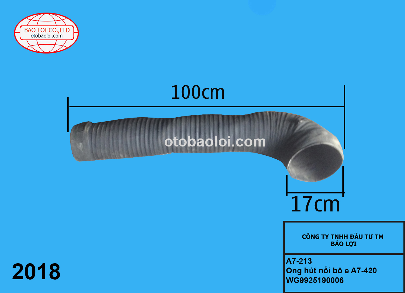 Ống hút nối bô e A7-420 WG9925190006