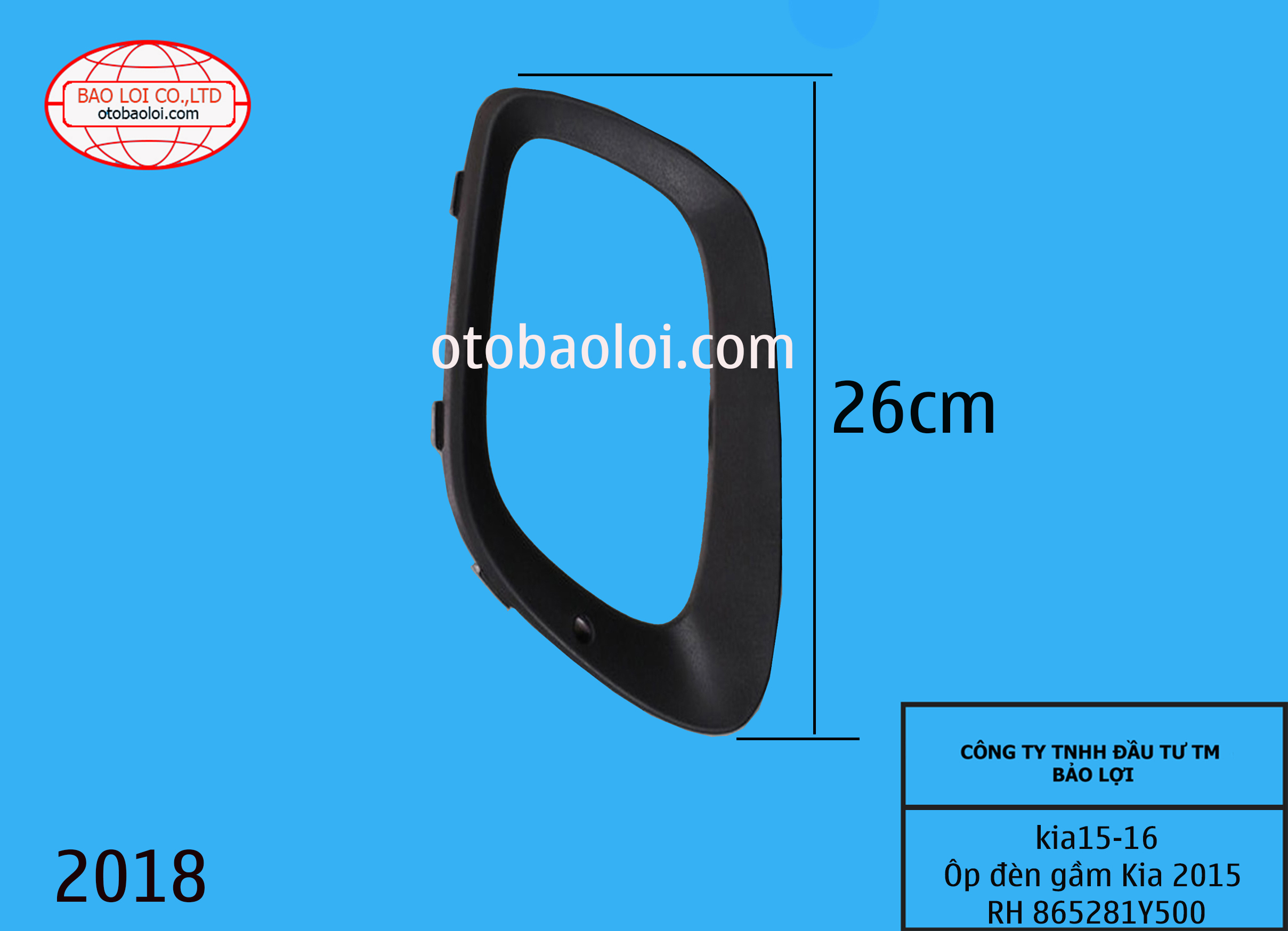 Ôp đèn gầm Kia 2015 RH 865281Y500 