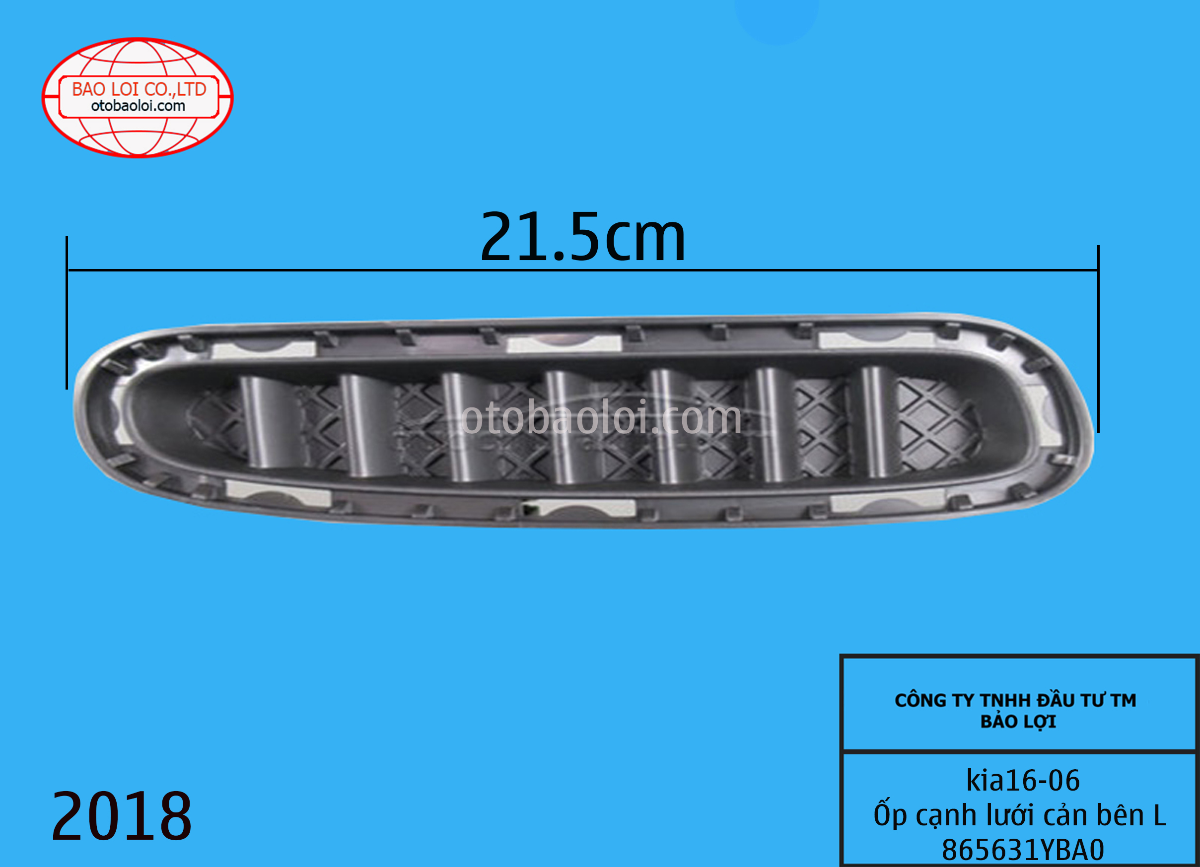 Ốp cạnh lưới cản bên L 865631YBA0