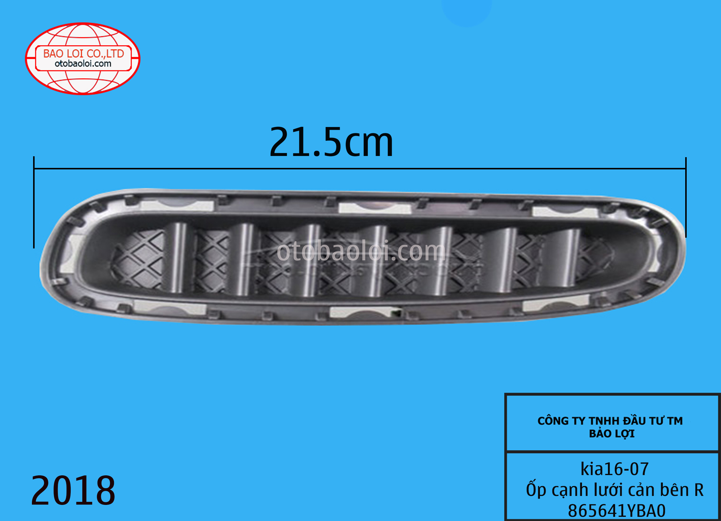 Ốp cạnh lưới cản bên R 865641YBA0