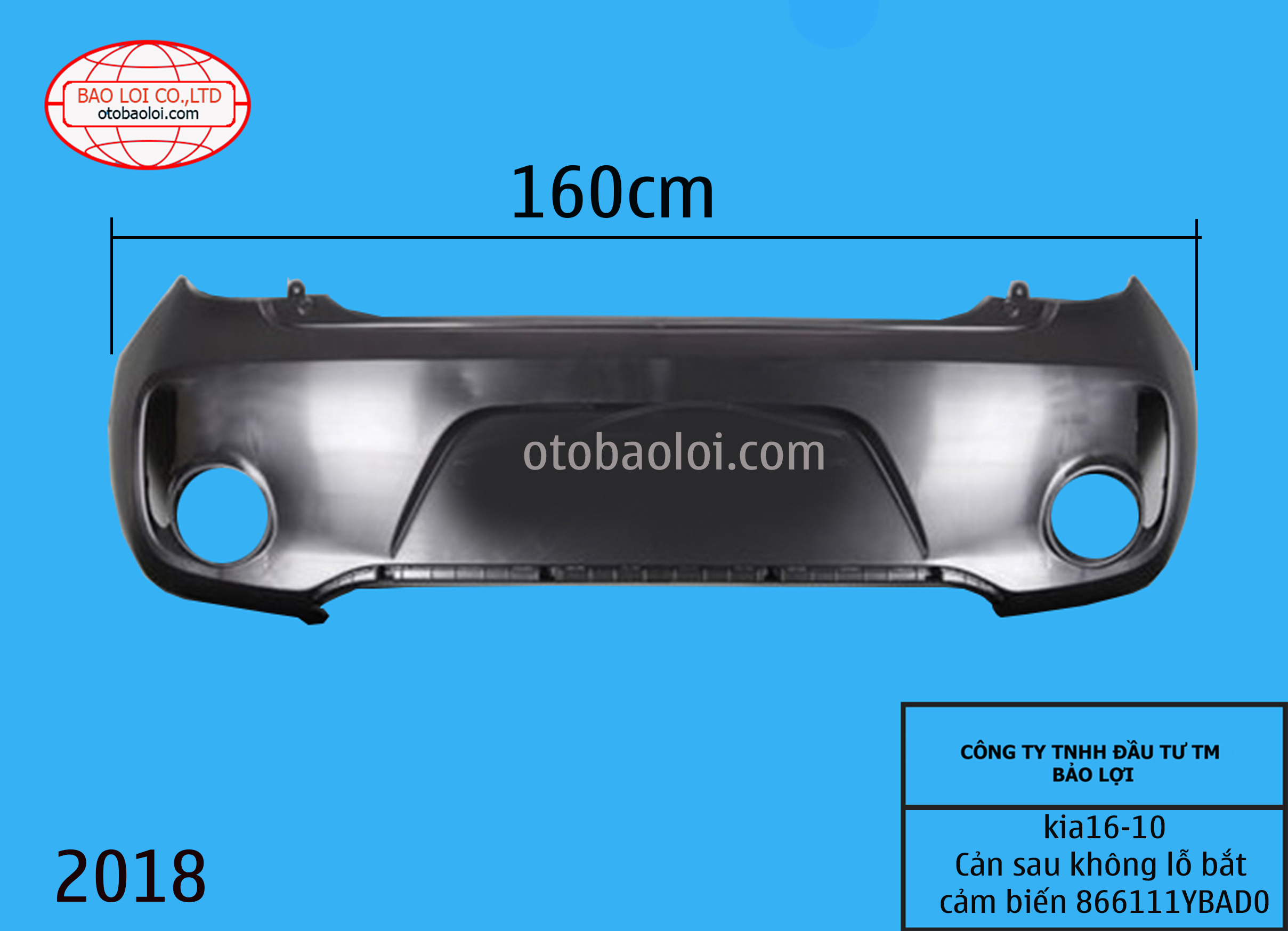 Cản sau không lỗ bắt cảm biến 866111YBAD0