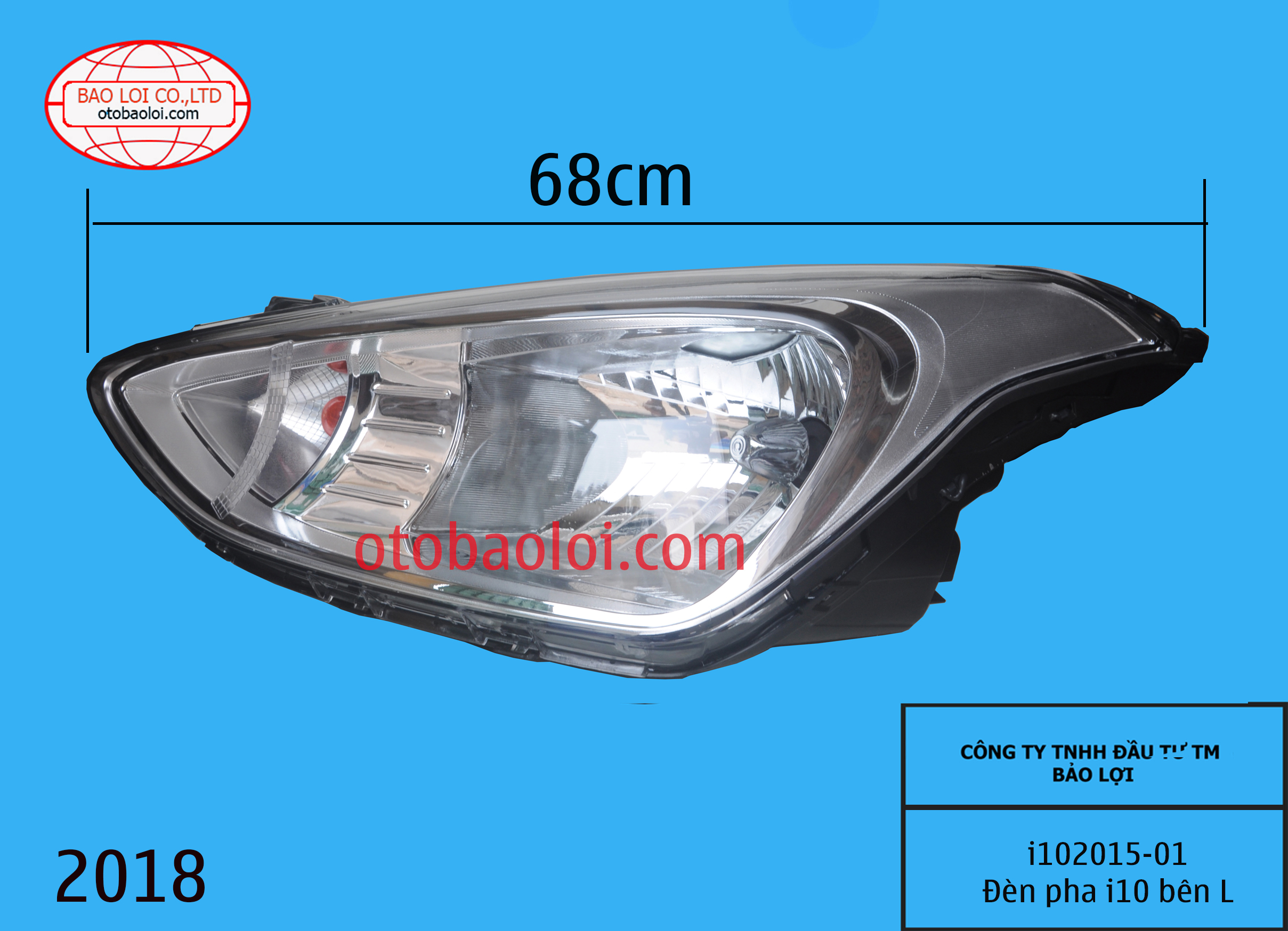 Đèn pha i10 bên LH 