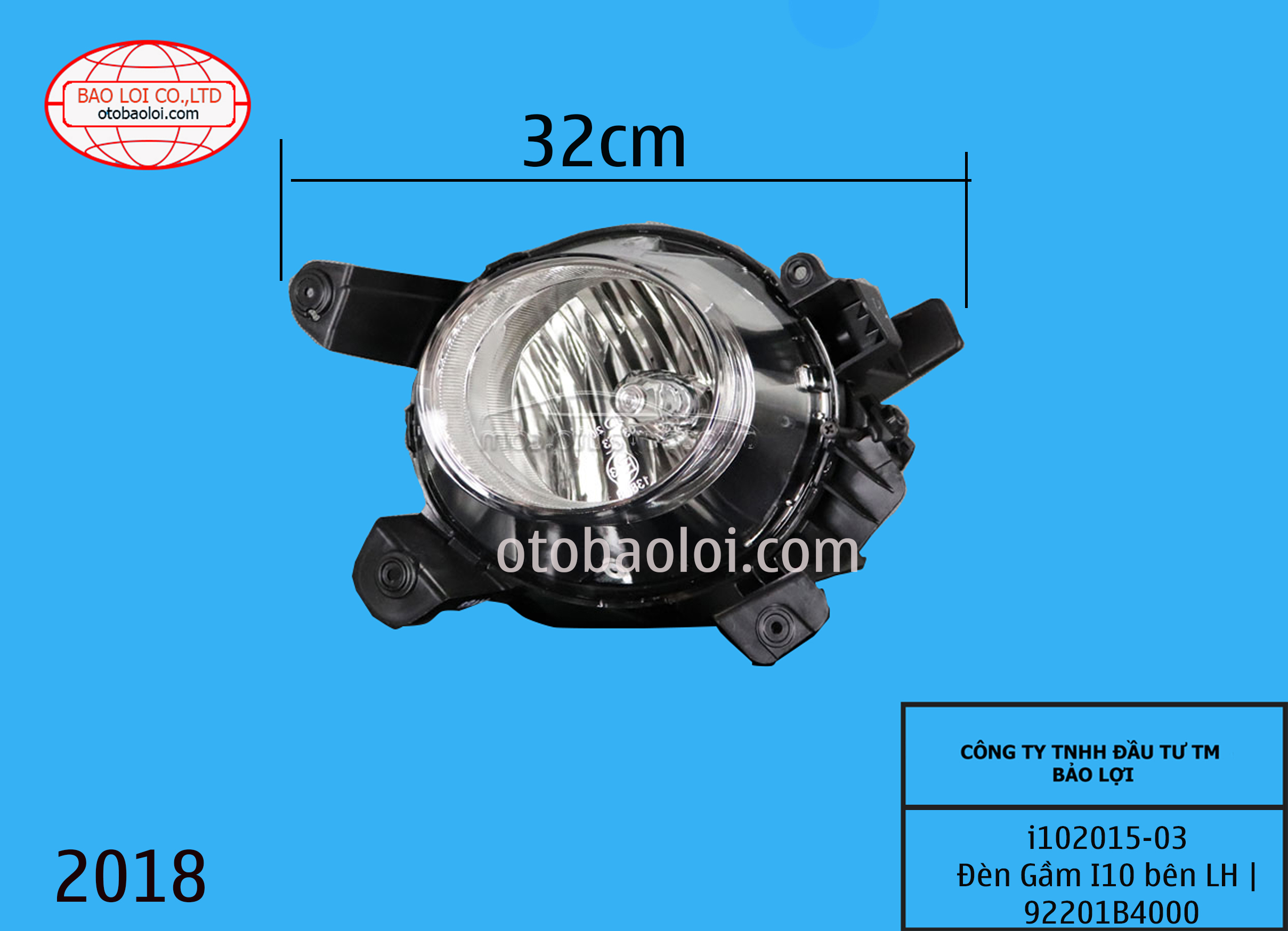 Đèn Gầm I10 bên  LH | 92201B4000
