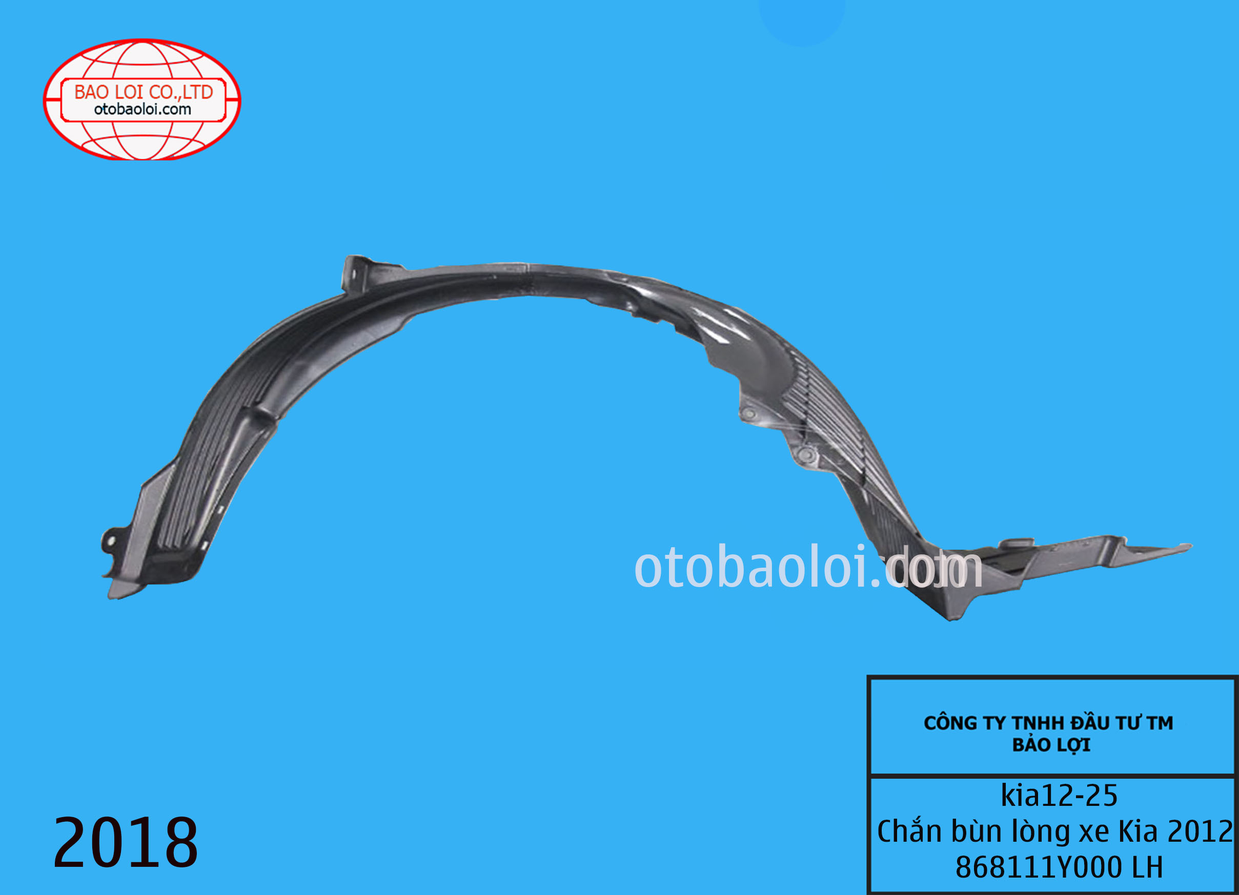 Chắn bùn lòng xe Kia 2012 868111Y000 LH