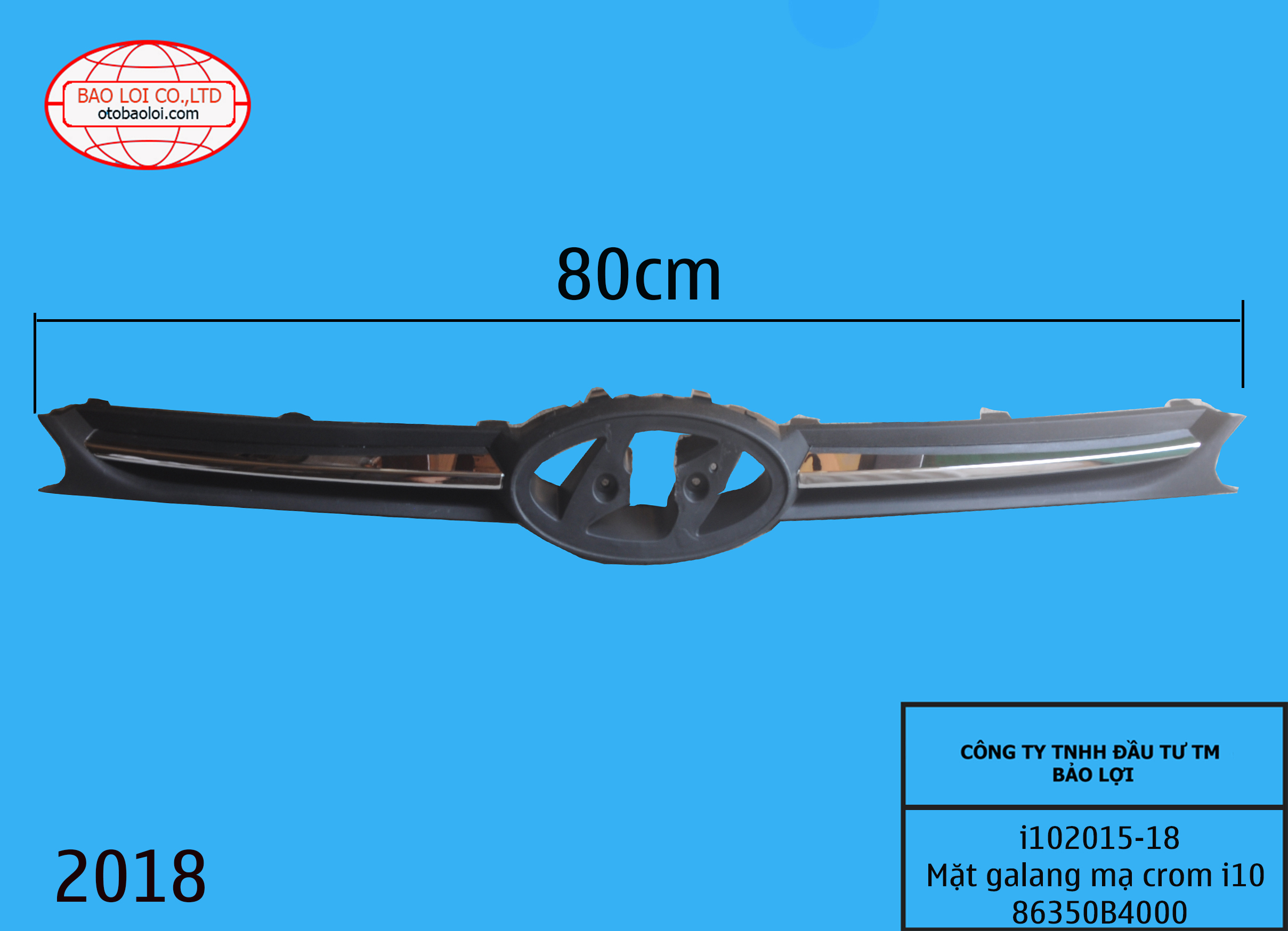 Mặt galang mạ crom i10 86350B4000