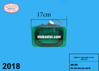 Đèn chắn nắng màu xanh H3