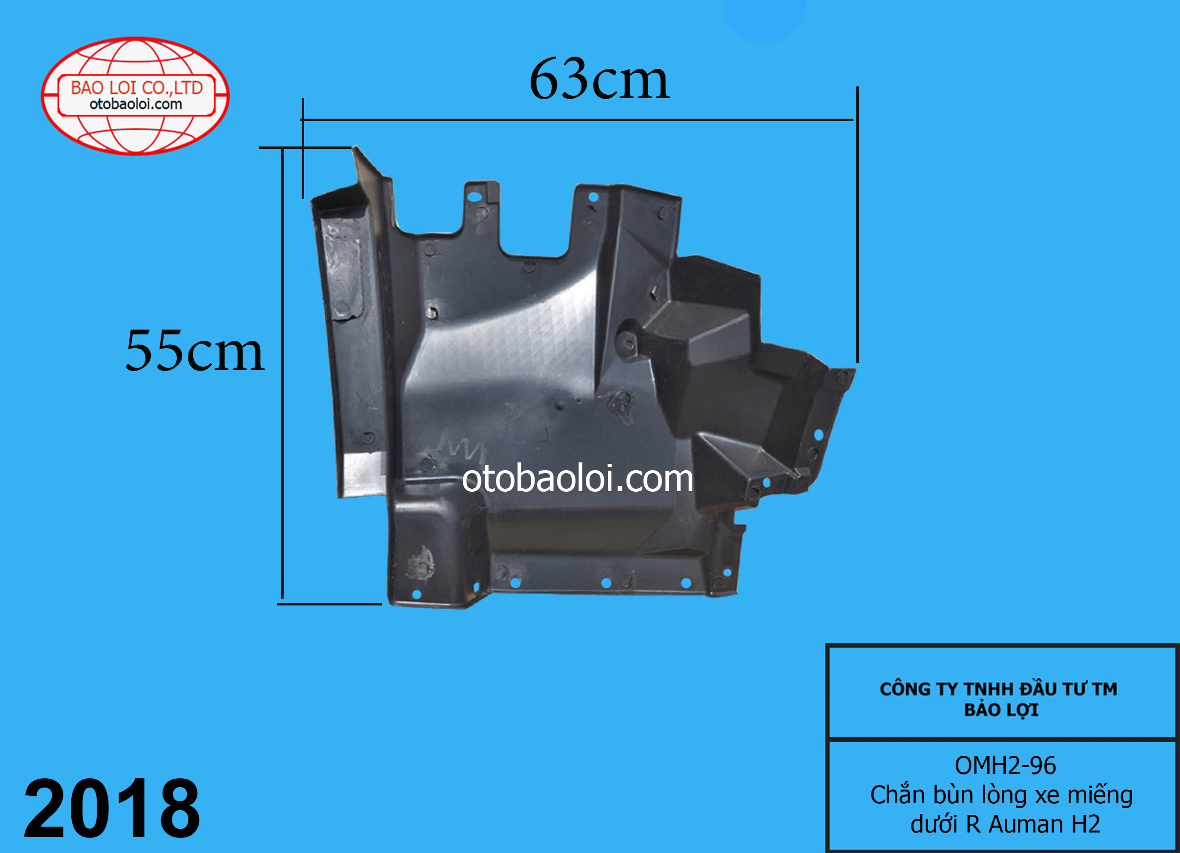 Chắn bùn lòng xe miếng dưới R Auman H2