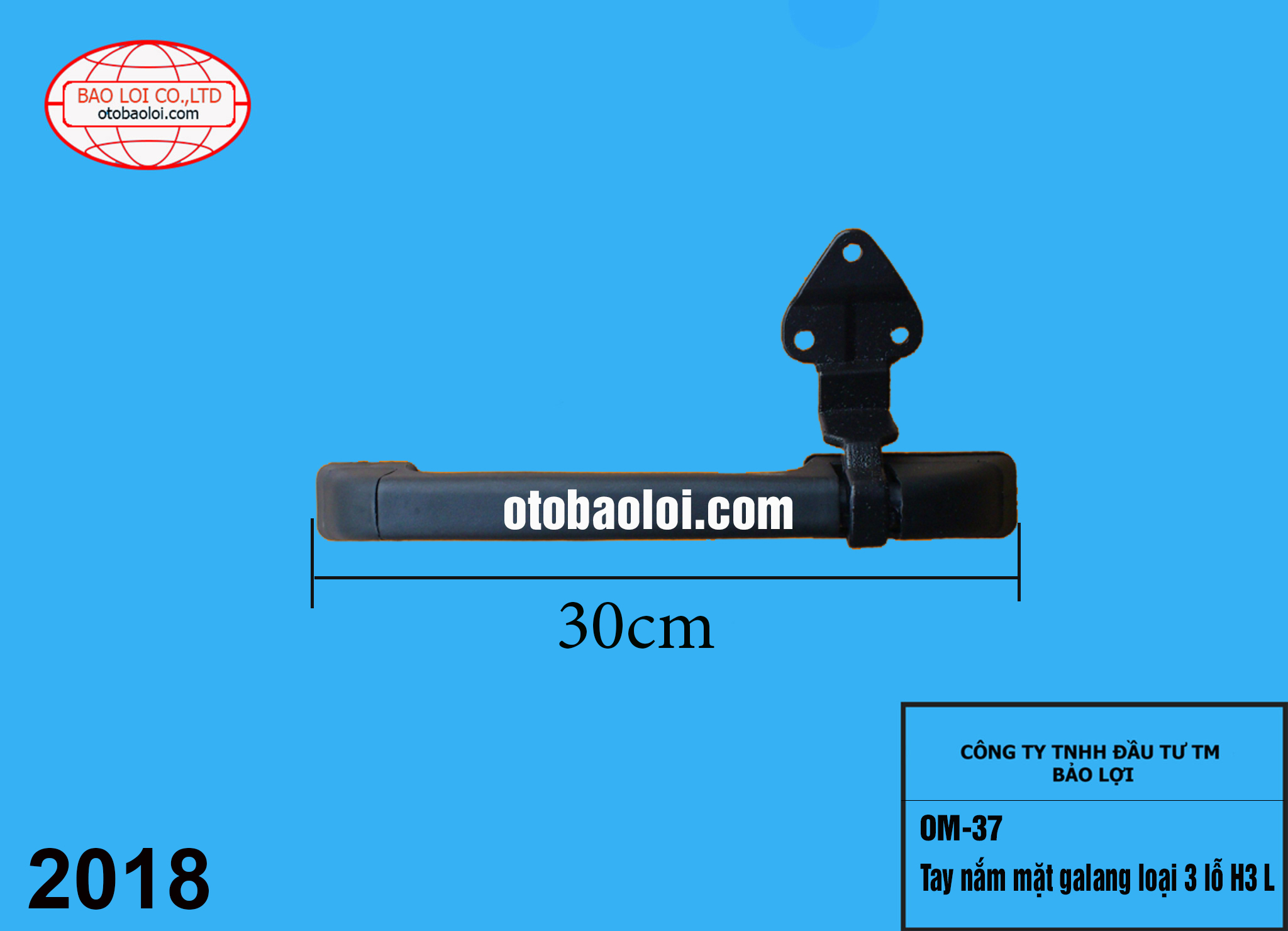Tay nắm mặt galang loại 3 lỗ H3 L