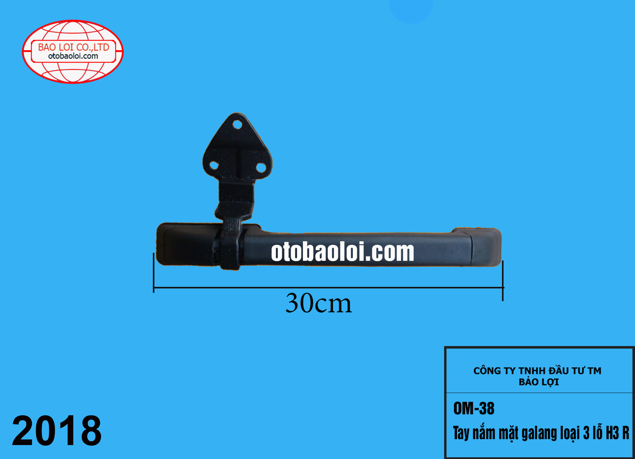Tay nắm mặt galang loại 3 lỗ H3 R