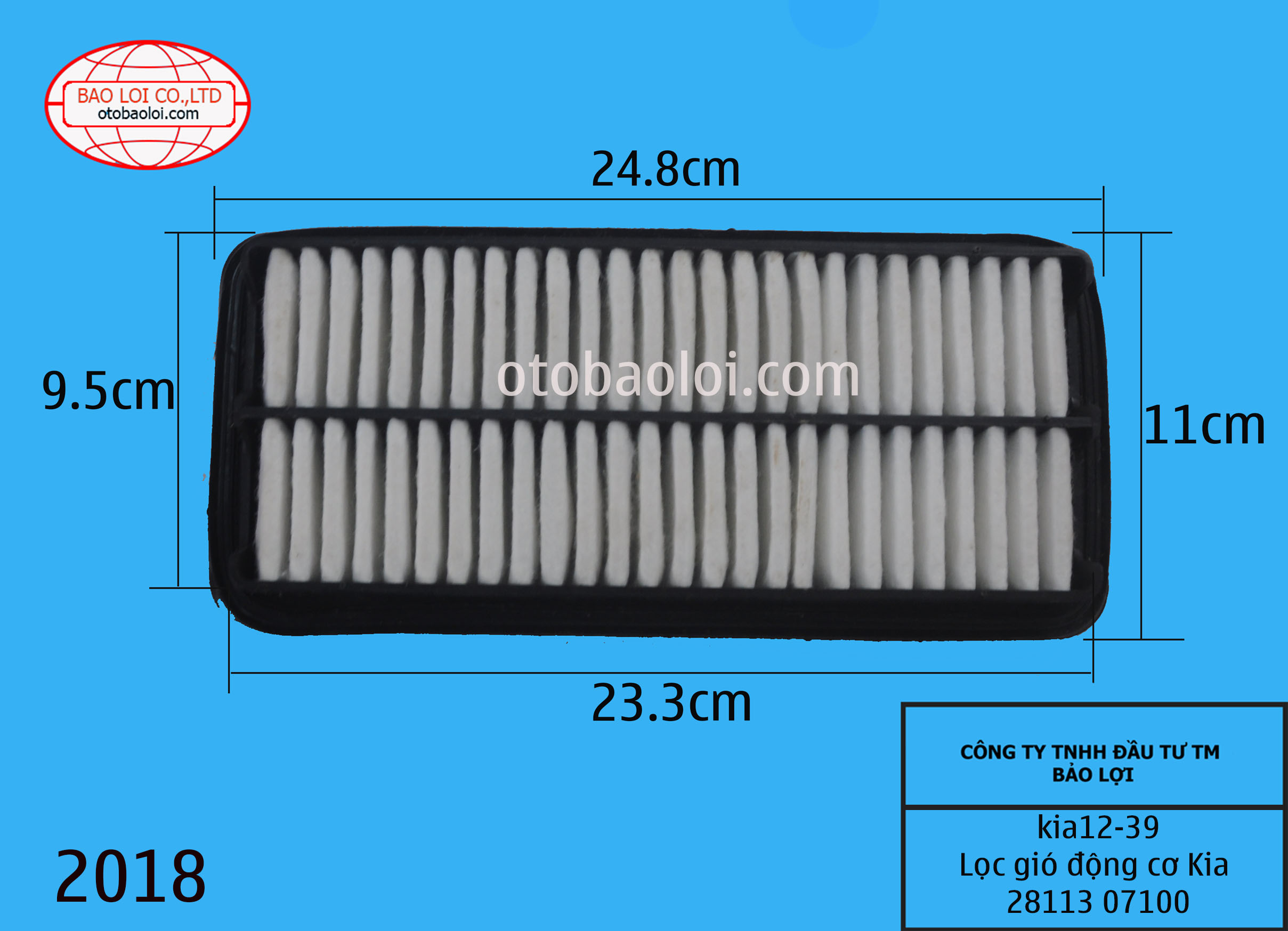 Lọc gió động cơ Kia Morning 28113 07100