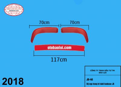 Bộ nẹp trang trí dưới badosoc J6