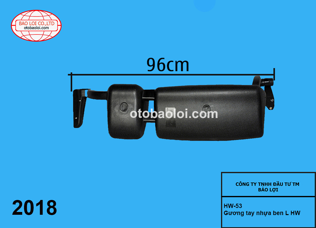 Gương tay nhựa ben L HW