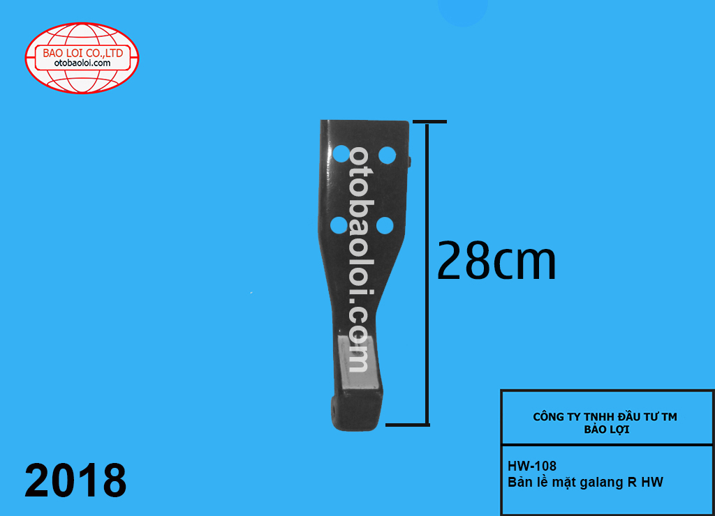 Bản lề mặt galang R HW