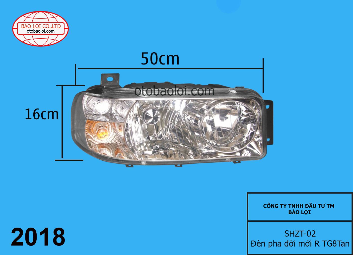 Đèn pha đời mới R TG8Tan