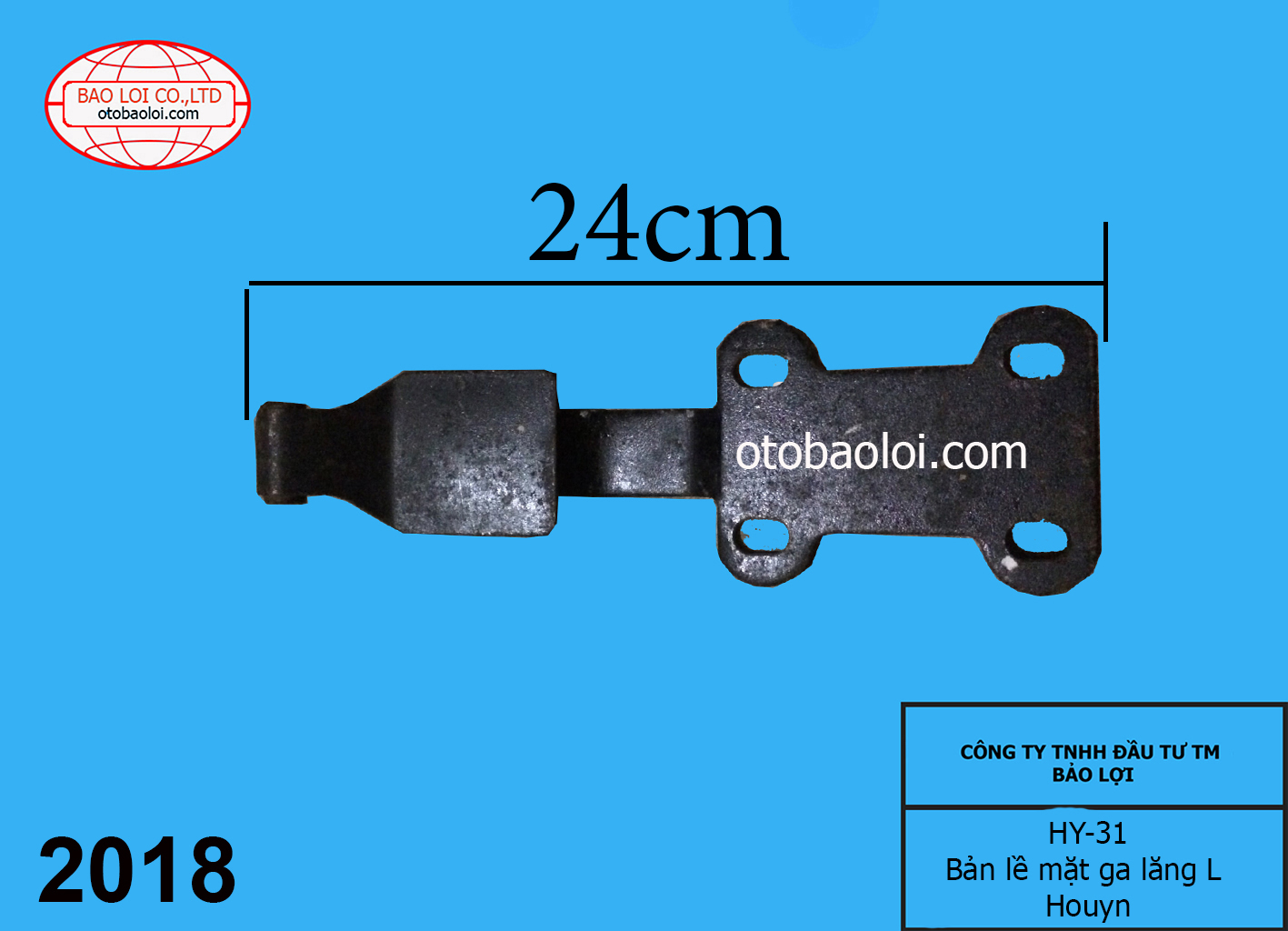 Bản lề mặt ga lăng L Houyn